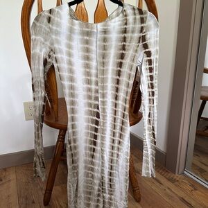 Princess Polly Joani Tie Dye Mini Dress Green